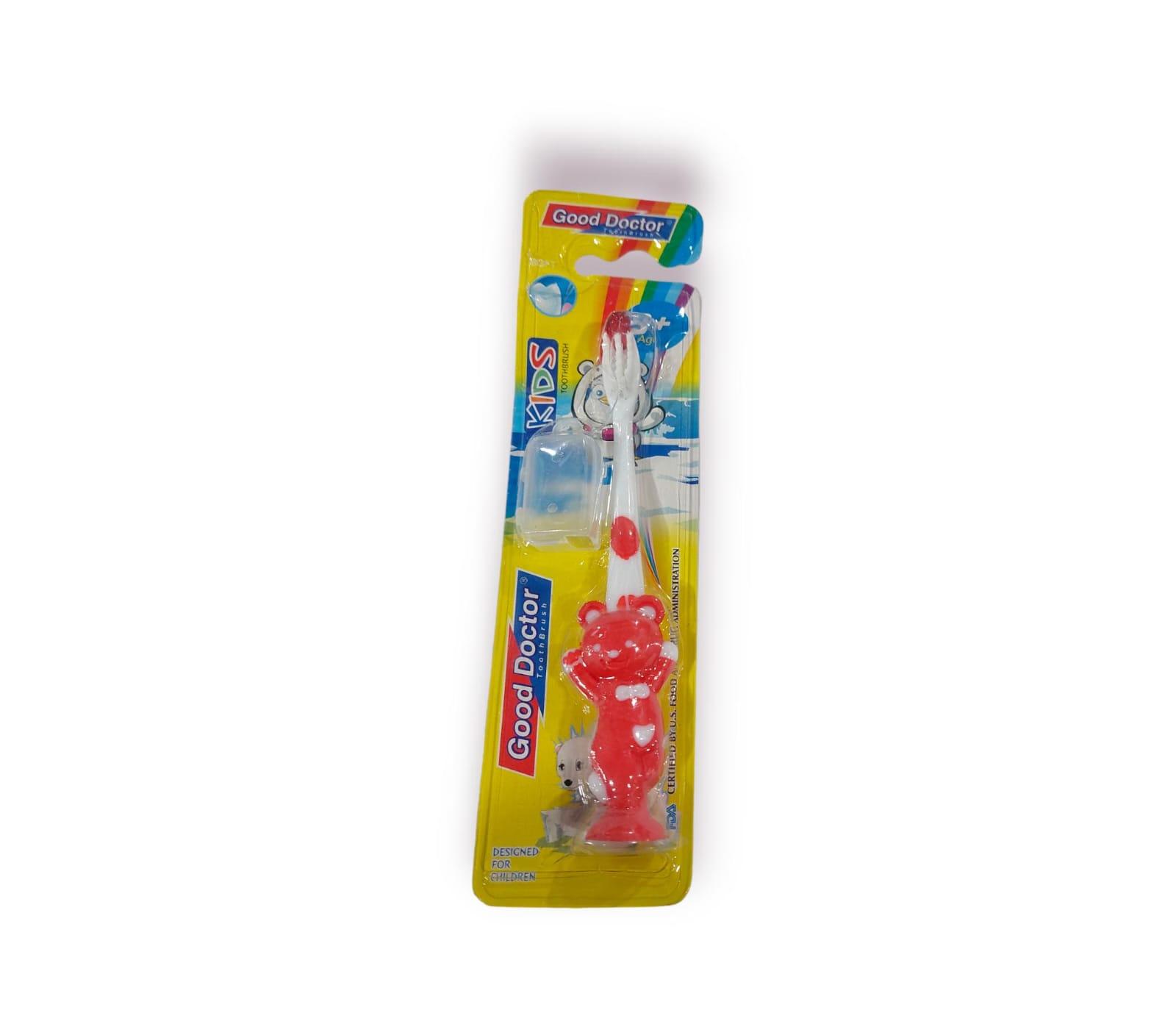 CEPILLO DE DIENTES INFANTIL- CON FUNDA- VARIOS COLORES -14CM