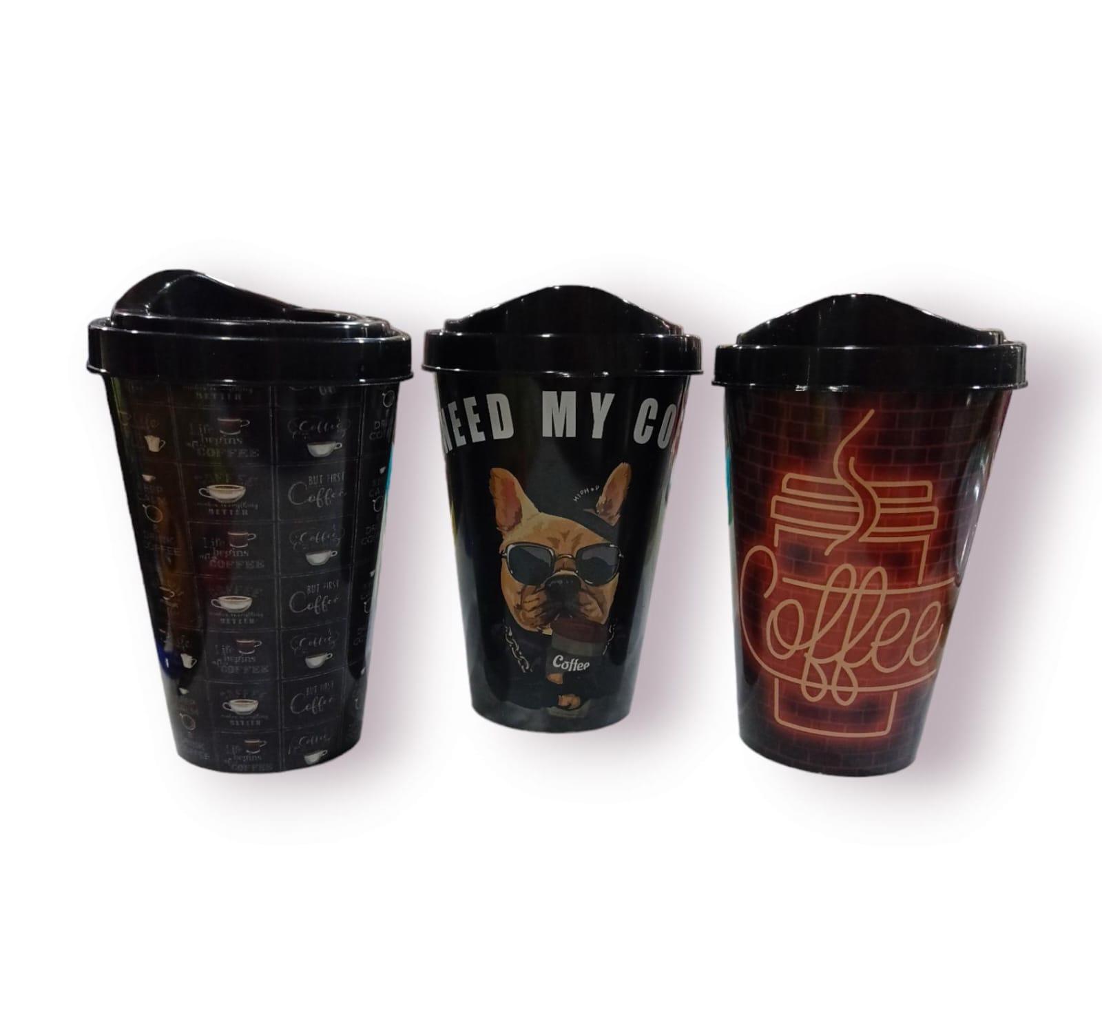 VASO PLASTICO DARK COFFEE 400CC