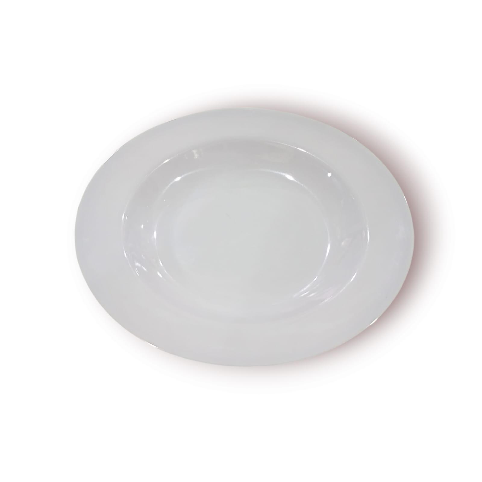 PLATO HONDO DE MELAMINA COLOR BLANCO- 22CM