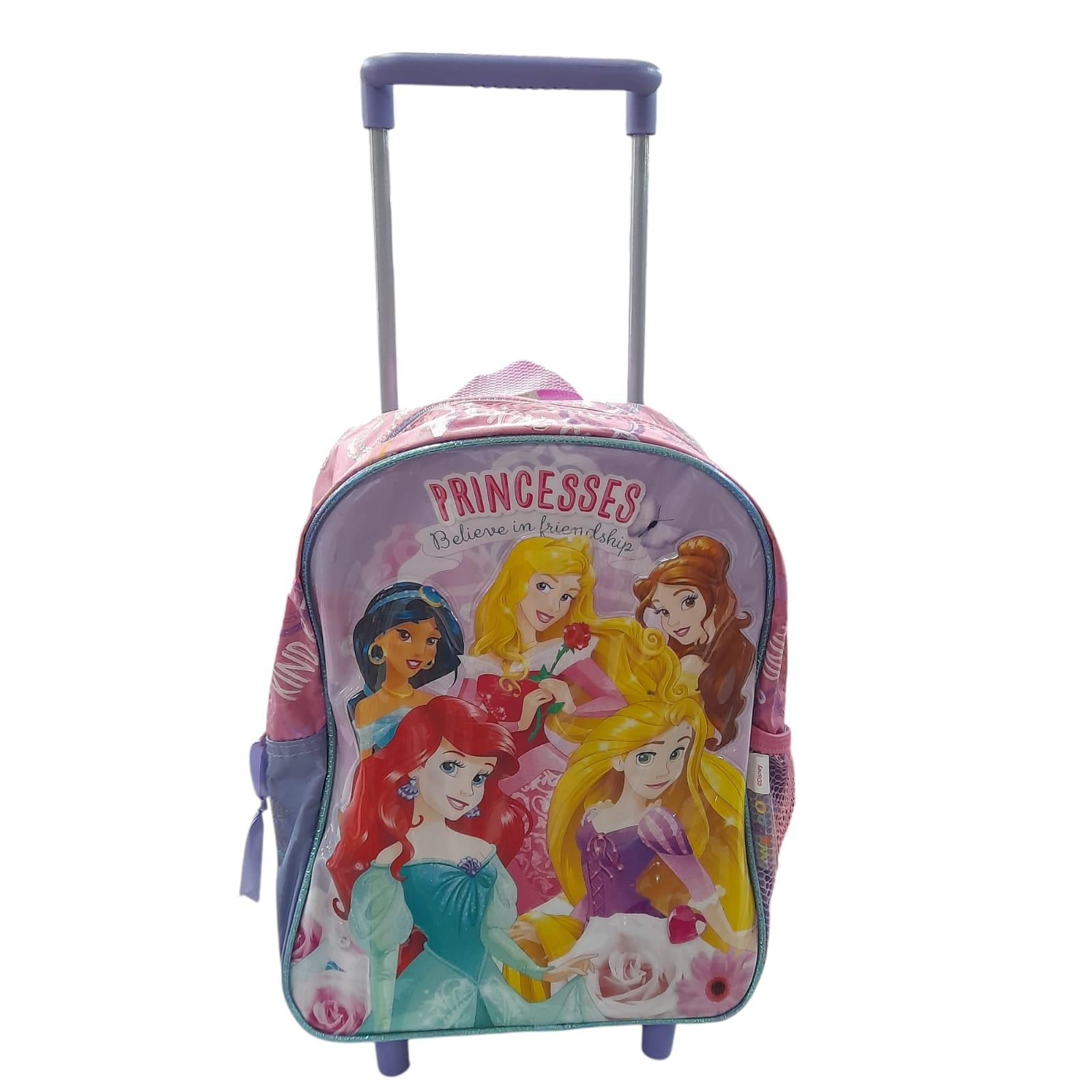 MOCHILA 12 PULGADAS CON CARRITO PRINCESAS WABRO