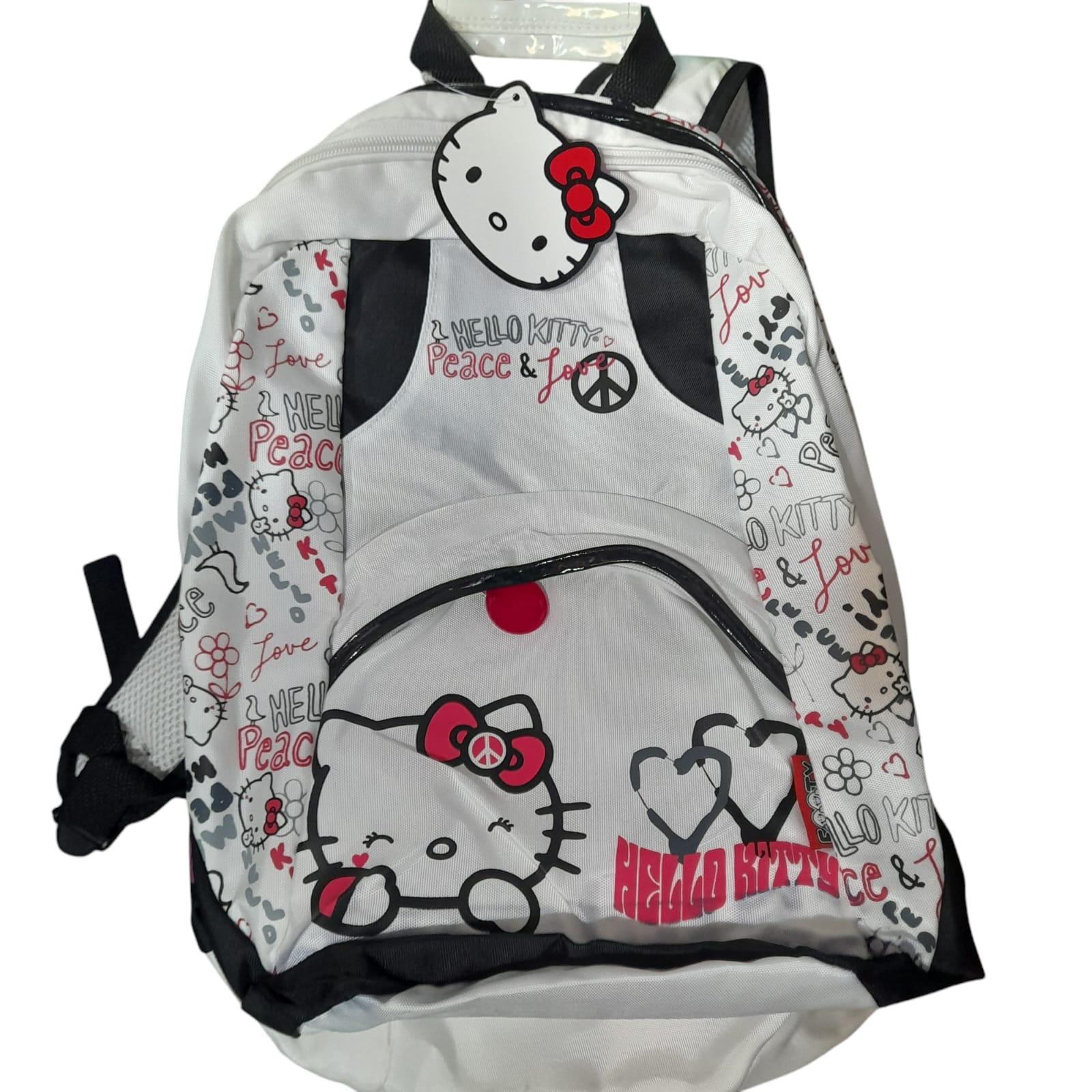 MOCHILA LONA KITTY 2 CIERRES