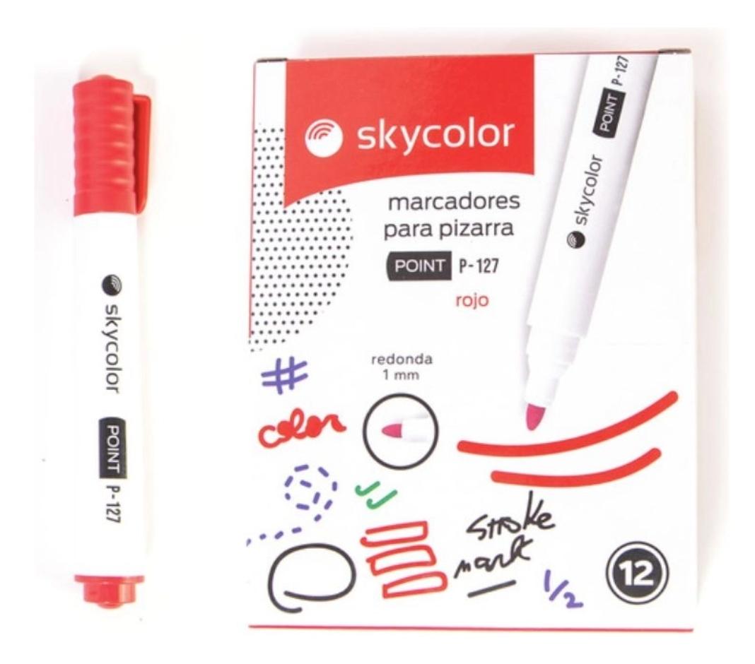 MARCADOR P/PIZZARA ROJO SKYCOLOR