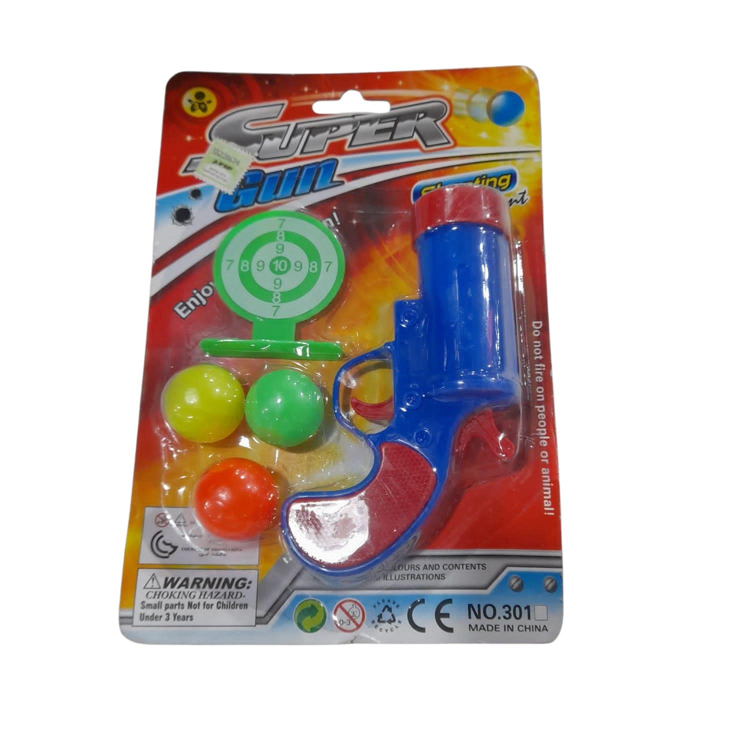 PISTOLA LANZA BOLAS EN BLISTER