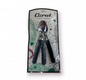 CUCHARITA CAROL- X3 - 13CM - COLOR NEGRO