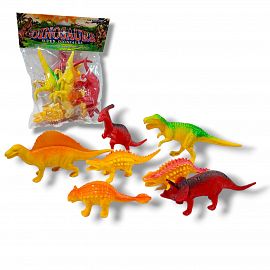 DINOSAURIOS X7 UNIDADES EN BOLSA- 18X24CM