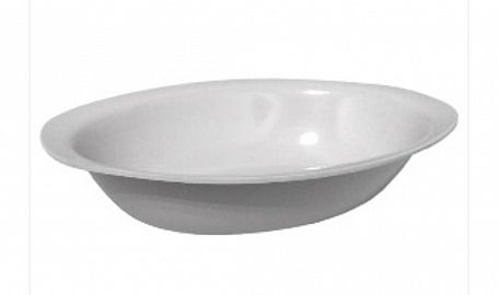 BANDEJA OVAL MELAMINA PROFUNDA 25X20CM BLANCA