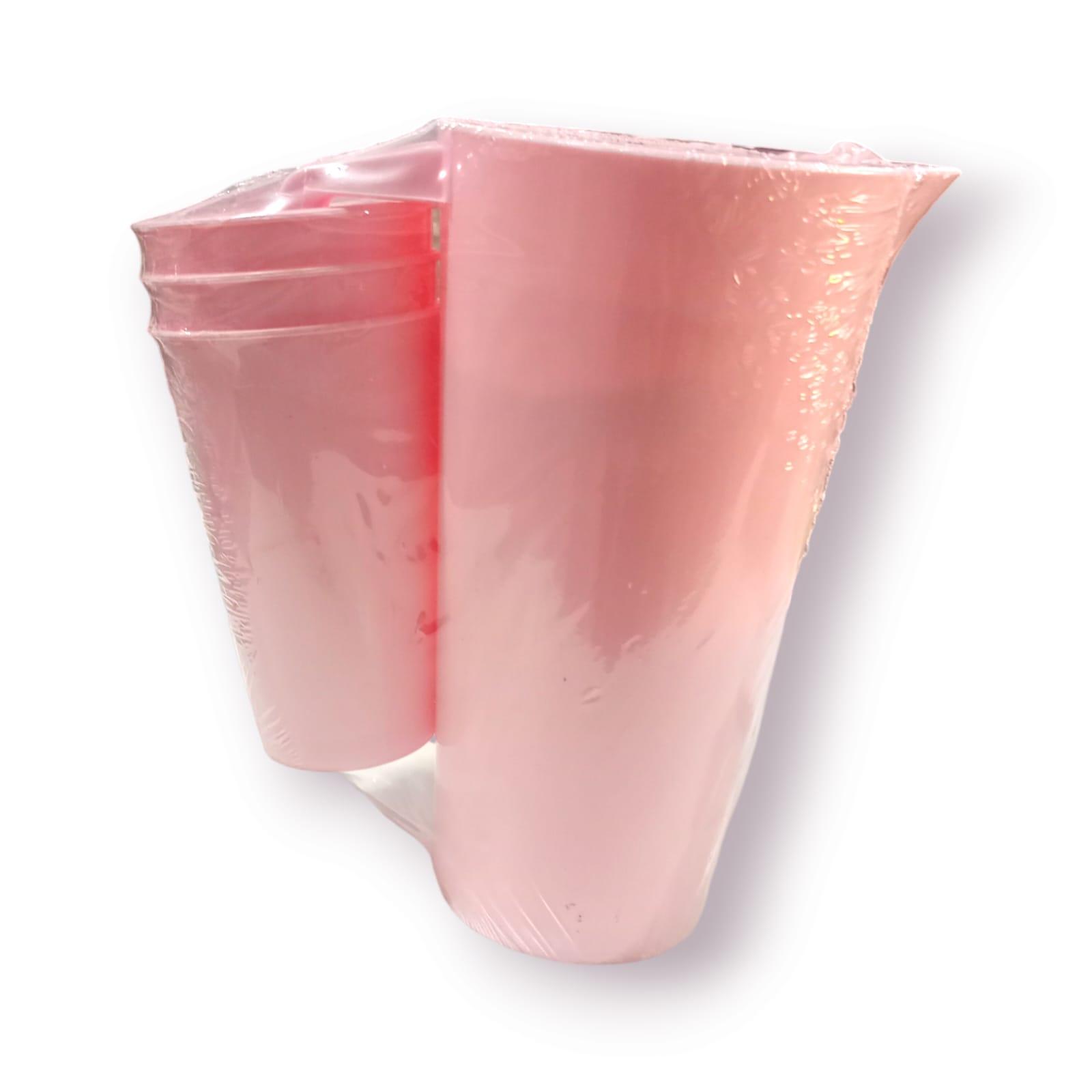 JARRA +3 VASOS PLASTICA COLORES PASTEL 1LTS