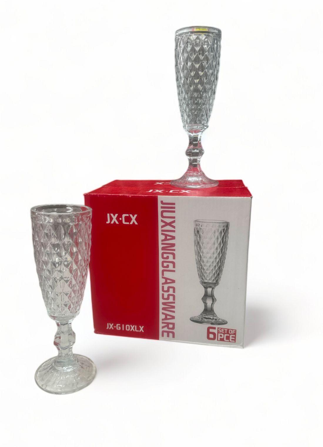 COPA DE CHAMPAGÑE LABRADA DE VIDRIO 175ML