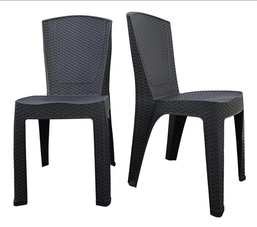 SILLA SIMIL RATTAN PLASTICA APILABLE