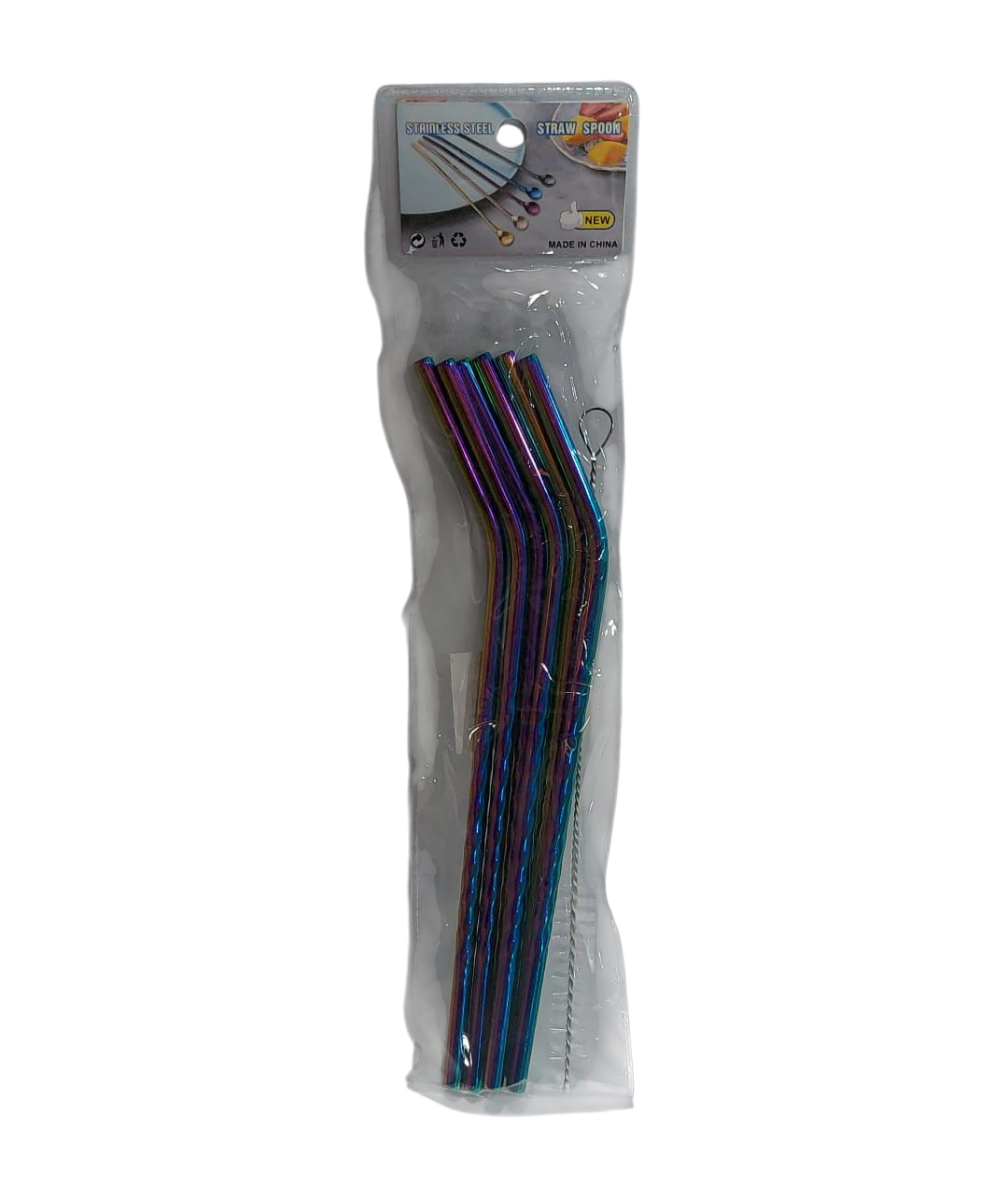 SORBETES REUTILIZABLES MULTICOLOR X 6 UNIDADES EN BOLSA