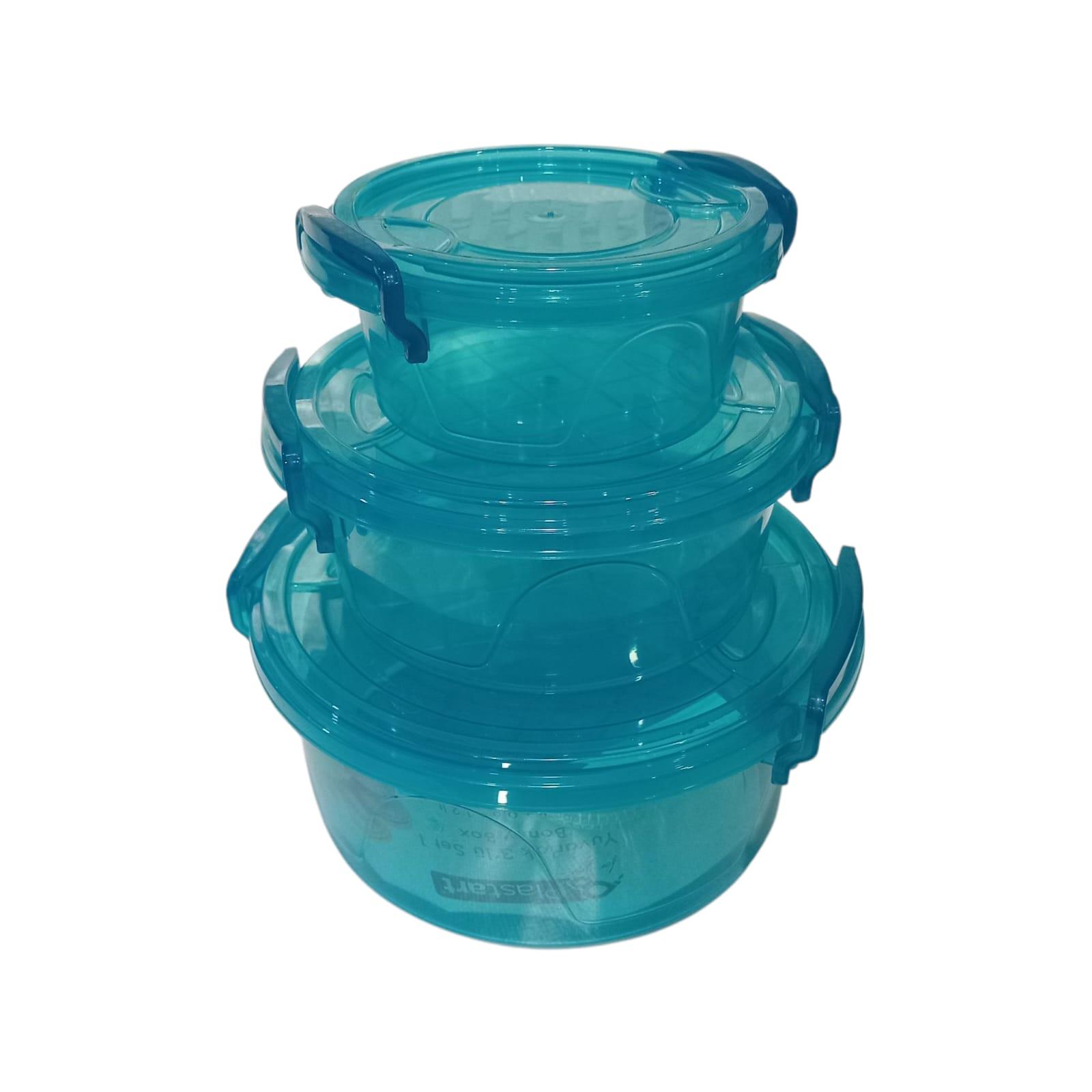 TUPPER CONTENEDOR X 3 UNIDADES REDONDO