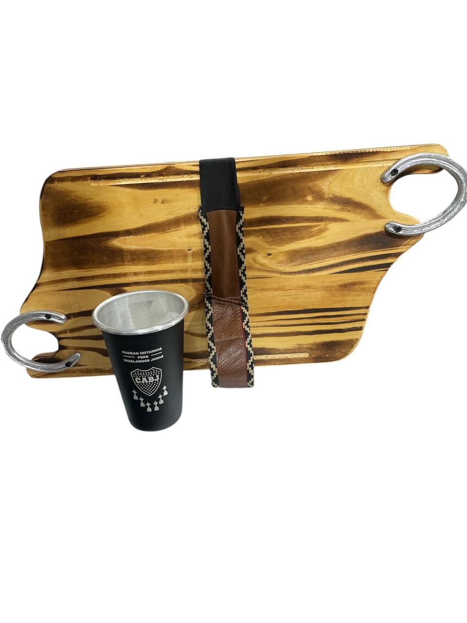 SET ASADO TABLA+FAJA+VASO GDE ALUMINIO