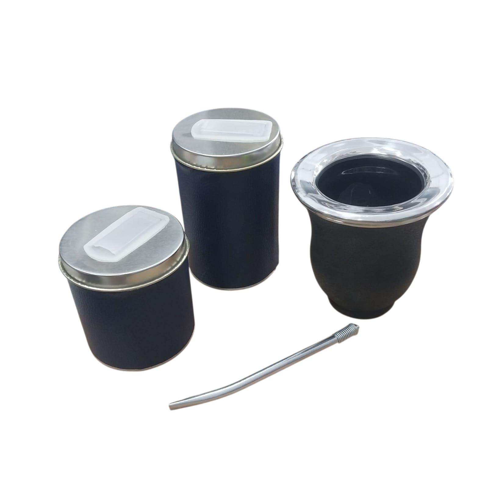 YERBERO/AZUCARERO SET X 4 +MATE+BOMBILLA