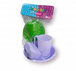 PLATO TAZA Y JABONERA - SET DE JARDIN - VARIOS COLORES