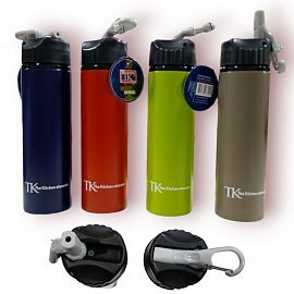 BOTELLA ESTILO DEPORTIVA CON PICO Y TAPA PLASTICA  650C.C.