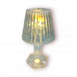 LAMPARA A PILAS TRANSPARENTE DECORATIVA PLASTICA 11CM