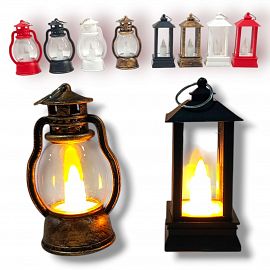 FAROL A PILAS DECORATIVO PLASTICO CHICO 9CM