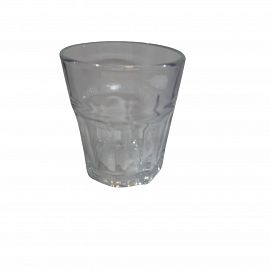 VASO VIDRIO BAJO FACETADO