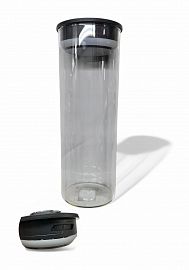  FRASCO VIDRIO 27CM ALTO CON TAPA CONTADOR DE MESES