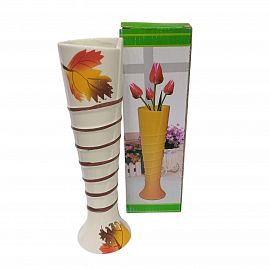 FLORERO CERAMICA ESTAMPADO ALTO 23CM