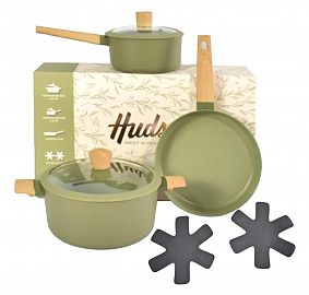 BATERIA COCINA 5 PIEZAS ANTIADHERENTE HUDSON