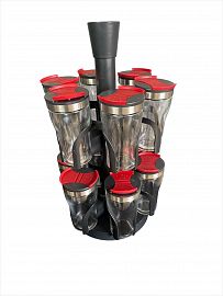 ESPECIERO X12 UNIDADES VIDRIO BASE GIRATORIA